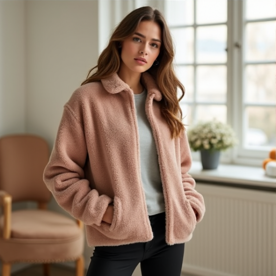 Vintage Chic Pile Fleece Jacket