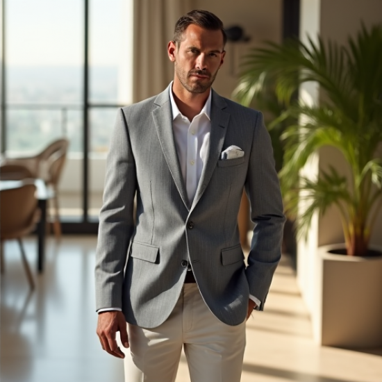 Breezy Elegance Seersucker Blazer