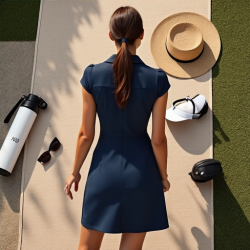Chic Pleated Golf Dress
