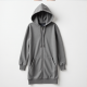 Cozy Luxe Terry Zip-Front Hoodie Dress