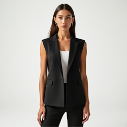 Elegance Flow Sleeveless Blazer Vest