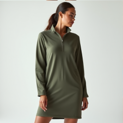 ChicSport Collared Half-Zip Athleisure Dress
