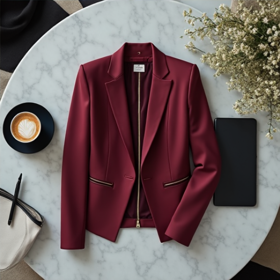 Chic Elegance Stand Collar Blazer Chic Elegance Stand Collar Blazer