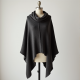 Elysian Wrap: Women's Asymmetrical Hem Knit Poncho