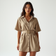Explorer Luxe Belted Safari Shirt Tunic