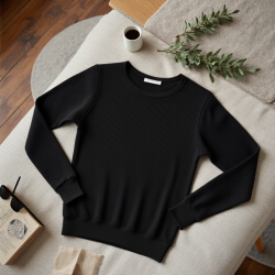 Chic Comfort Ribbed Sweatshirt