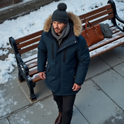 Arctic Shield Men's Down Parka with Faux Fur Hood