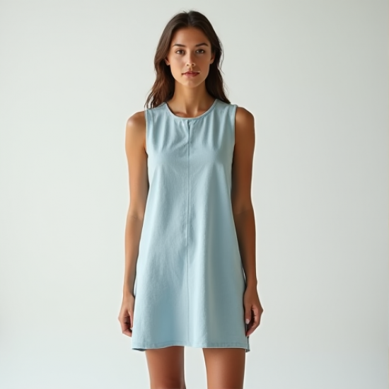 Elysian Breeze Linen-Blend Shift Dress