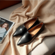 Elegance Step Women's Pointed-Toe Leather Flats