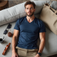 EcoSoft Slub V-Neck Tee