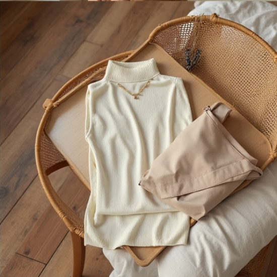 Chic Comfort Sleeveless Turtleneck Sweater