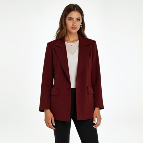 Chic Draped Faux Suede Jacket