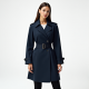 Elysian Elegance Knee-Length Trench Coat