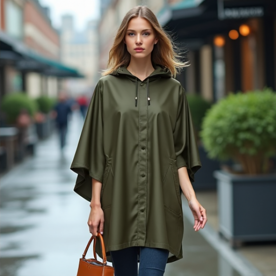 AquaChic Women's Cape-Style Rain Poncho