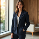 Chic Elegance Stand Collar Blazer Chic Elegance Stand Collar Blazer