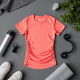 Sculpt & Move Ruched Active Tee