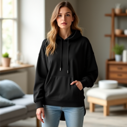 Chic Cascade High-Low Hoodie