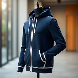 Urban Edge Contrast Zip Hoodie
