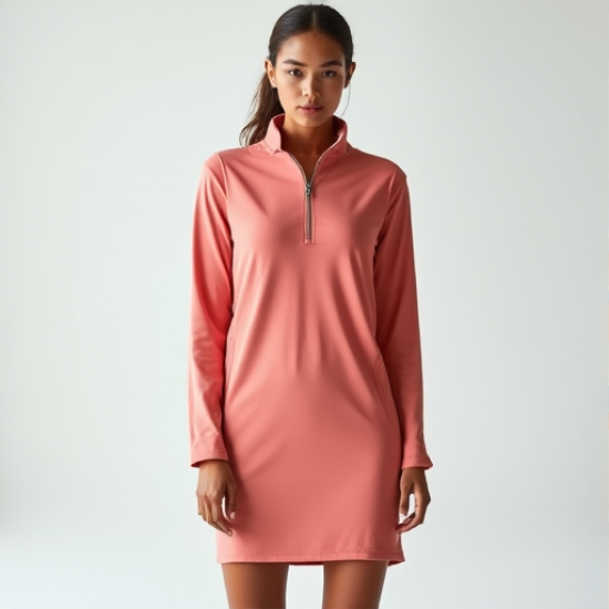 ChicSport Collared Half-Zip Athleisure Dress
