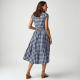 Chic Gingham A-Line Midi Skirt