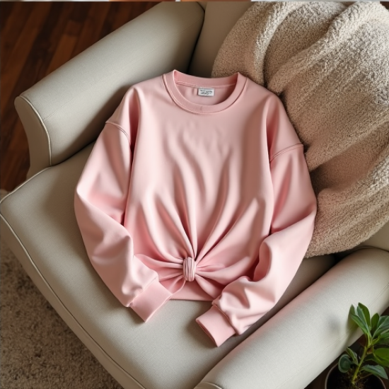 Chic Twist-Front Lounge Sweatshirt