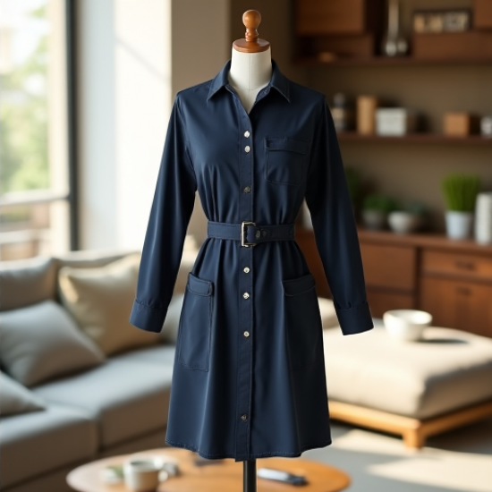 Urban Chic Belted Utility Shirt Dress