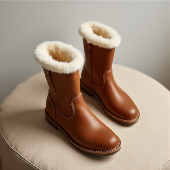 Nordic Comfort Shearling Ankle Boots