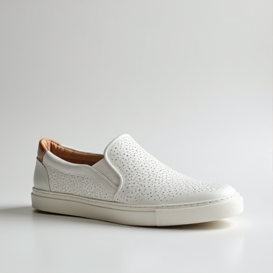 BreezyStep Women's Perforated Leather Slip-On Sneakers BreezyStep Women's Perforated Leather Slip-On Sneakers