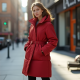 Elegance Shield Women's Belted Puffer Coat