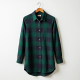 Evergreen Plaid Flannel Tunic Shirt