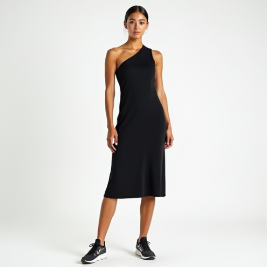 Sleek One-Shoulder Active Dress