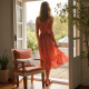 Elysian Blooms Smocked Midi Sundress