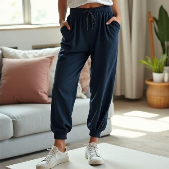 Chic Comfort Crinkle Joggers