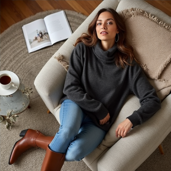 Cozy Elegance Cowl Neck Tunic Sweater