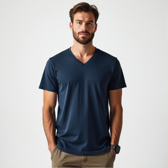 EcoSoft Slub V-Neck Tee