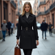 Elysian Elegance Knee-Length Trench Coat