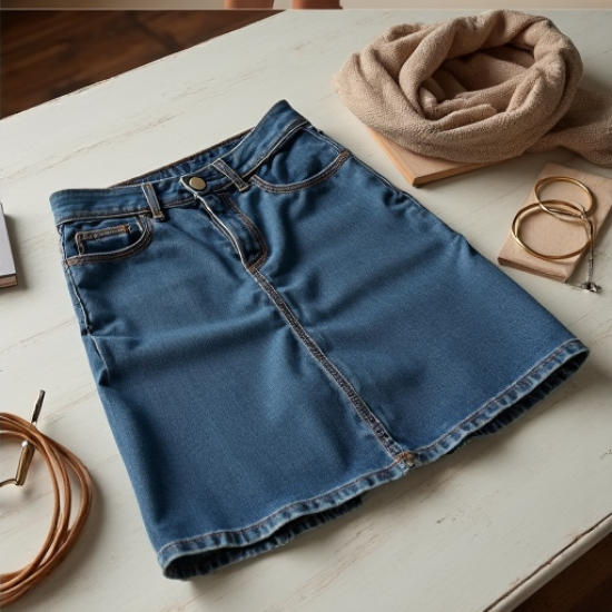 Elysian Denim Elegance Skirt