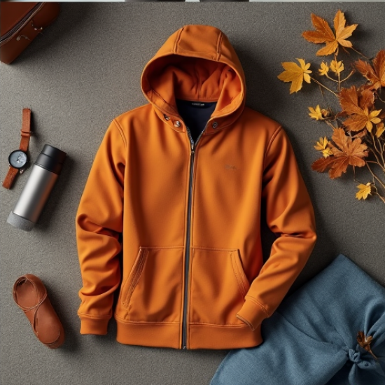 EverWarm Men's Full-Zip Bonded Fleece Hoodie EverWarm Men's Full-Zip Bonded Fleece Hoodie