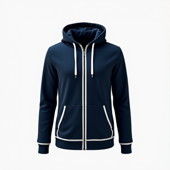Urban Edge Contrast Zip Hoodie