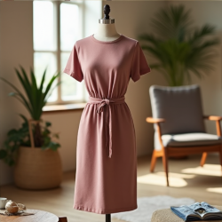 Chic Comfort Tie-Waist Jersey Dress