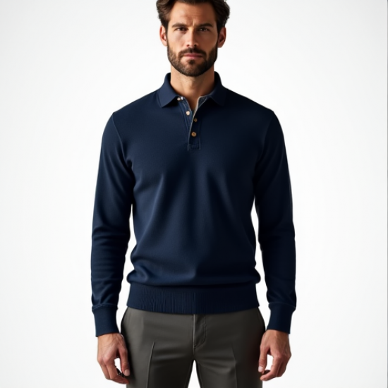 Classic Elegance Polo Sweater