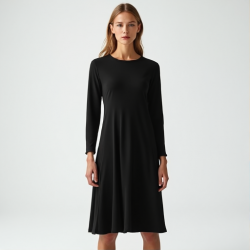 Elysian Elegance Long Sleeve Swing Dress