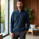 Urban Comfort Half-Zip Mock Neck Sweatshirt