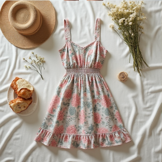Elysian Blooms Babydoll Mini Dress