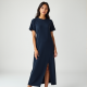 Elysian Breeze Split-Hem Maxi T-Shirt Dress