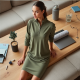 ChicSport Collared Half-Zip Athleisure Dress