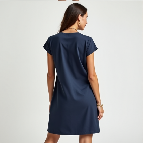 Chic A-Line Pocketed Tunic Dress