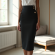 Chic Elegance Button-Accent Pencil Skirt