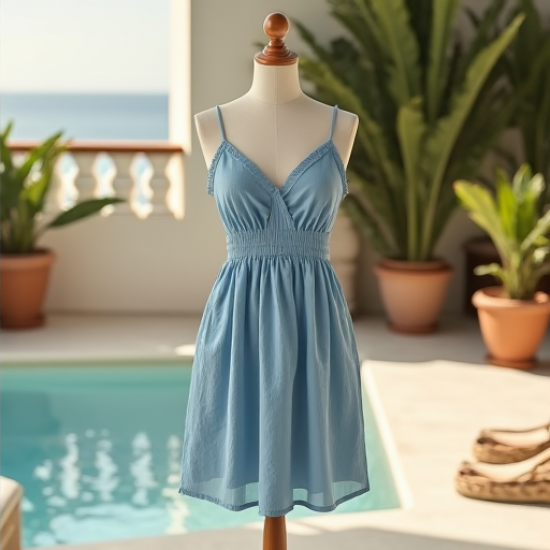 Elysian Breeze Woven Crinkle Gauze Cami Dress