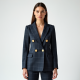 Chic & Classic Double-Breasted Plaid Blazer Chic & Classic Double-Breasted Plaid Blazer